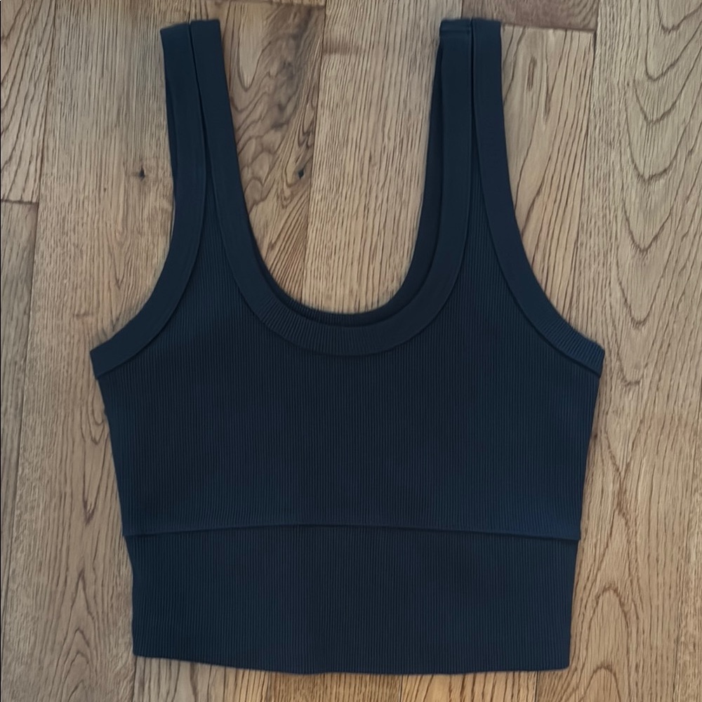 Up West Dark Gray Crop Top